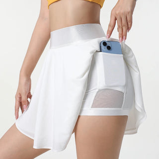 Yoga Anti-Shine Lined Pleated Skirt
