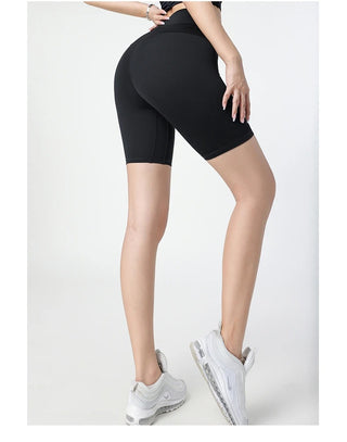 Tight high-waisted fitness sports short