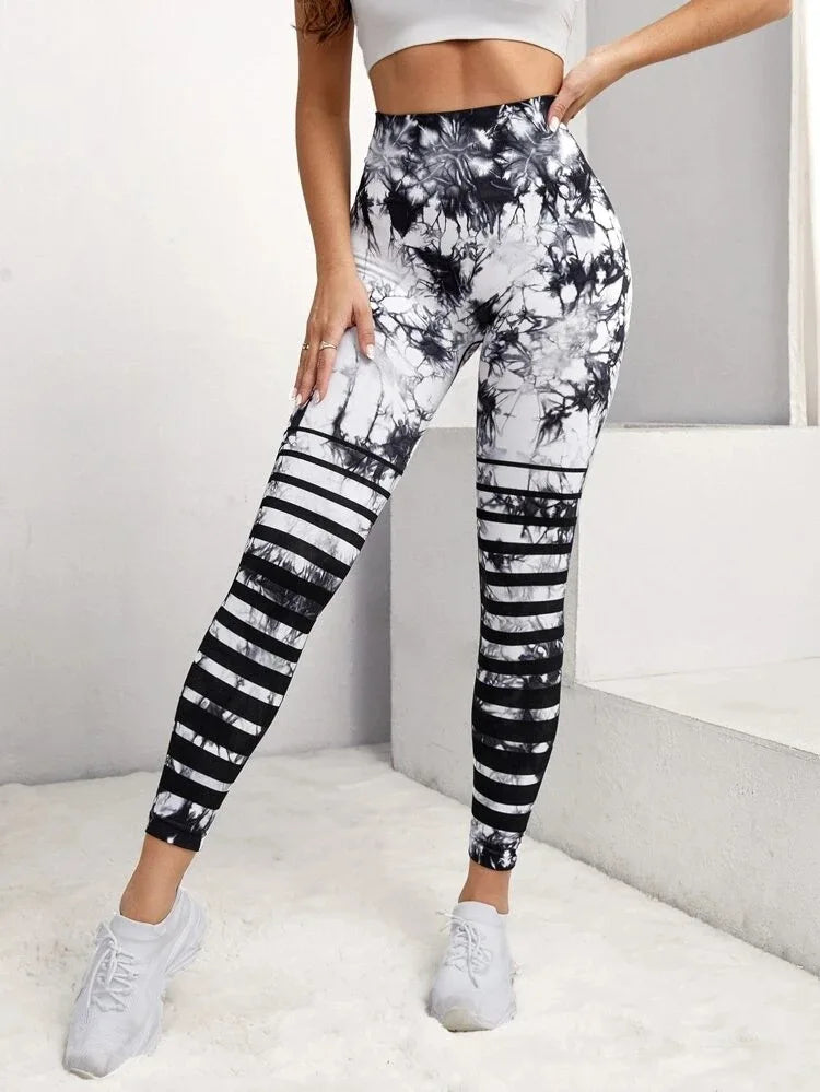 Stripe Tie Dye Gym Leggings