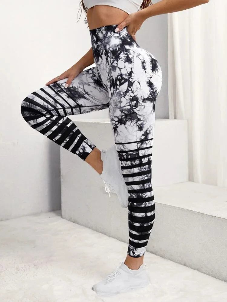 Stripe Tie Dye Gym Leggings